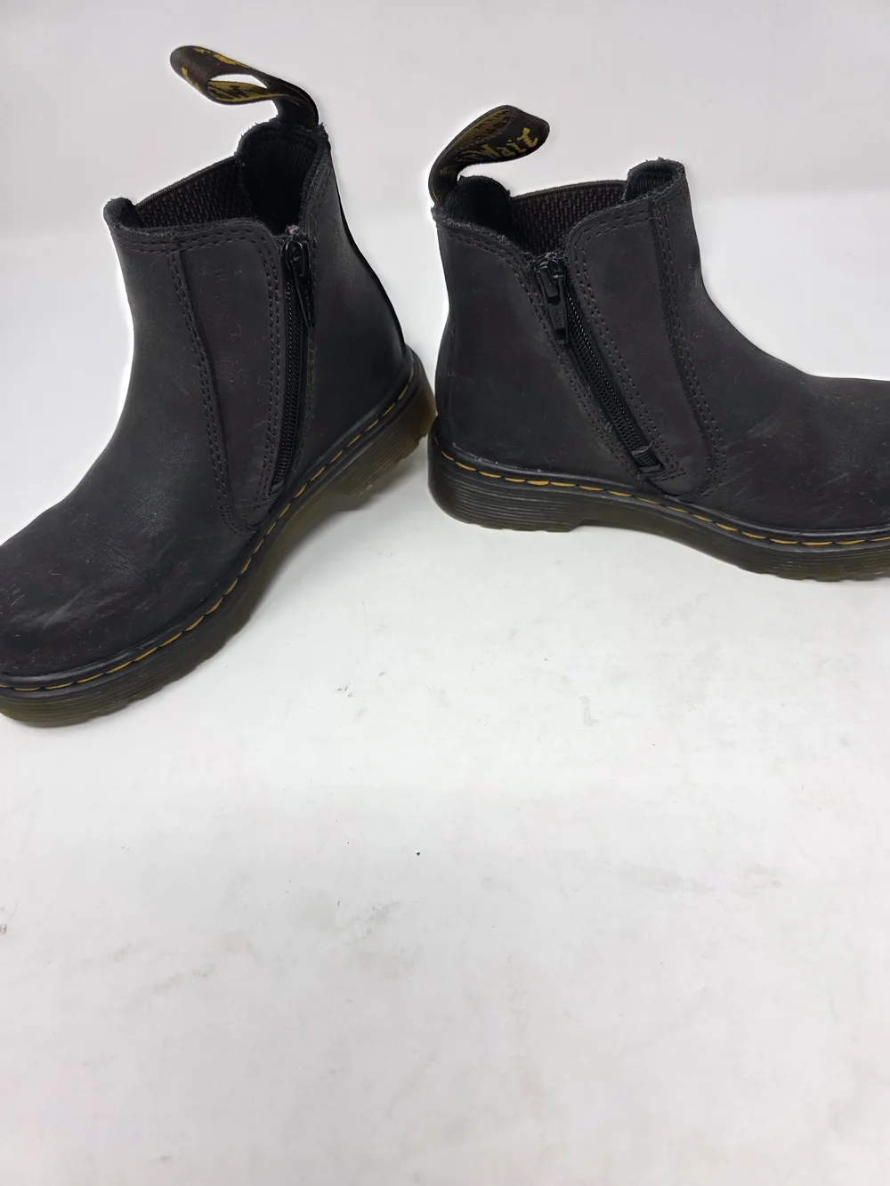 Dr. Martens Kids Black Chelsea Boots Size 10C UK 9 Side Zip Toddler Boots